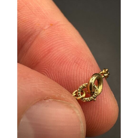 SOLID 14k Yellow Gold Filled Floating Opal Chip Pendant w/ 1/20 12K Necklace - Picture 15 of 16